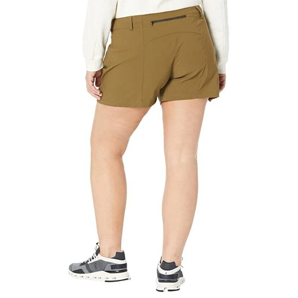 The North Face Paramount Shorts Womens 26W Green Flat Front Belted Waist ERK1667